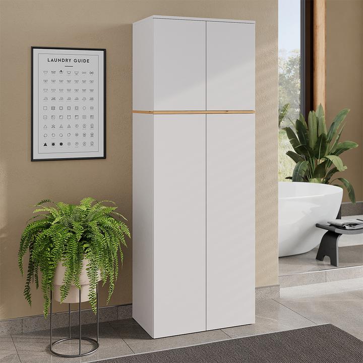 Produktbild Vicco Hochschrank Viktor, Weiss/Artisan-Eiche, 68 x 188.6 cm mit 8 geschlossenen Fächern (40.50 x 68 x 188.60 cm)