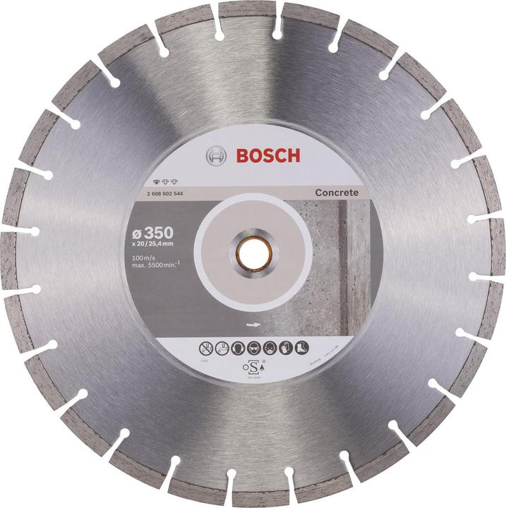 Immagine prodotto Bosch Professional Zubehör Lama diamantata Standard per calcestruzzo, 350 x 20,00/25,40 x 2,8 x 10 mm