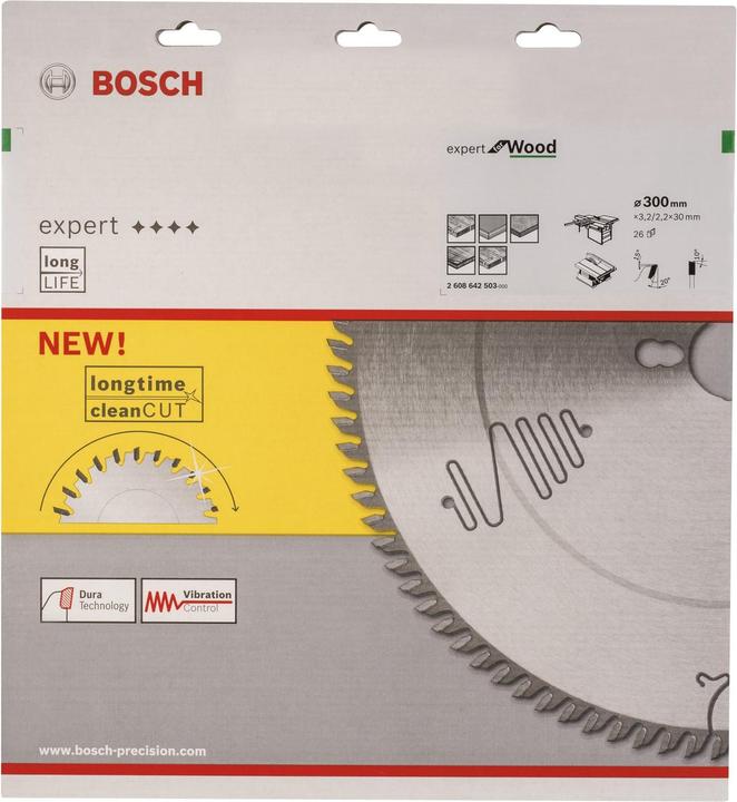 Produktbild Bosch Professional Zubehör Kreissägeblatt Expert for Wood, 300 x 30 x 3,2 mm, 26