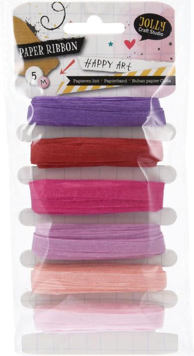 Paper ribbon in shades of purple and pink, 6x5mtr.