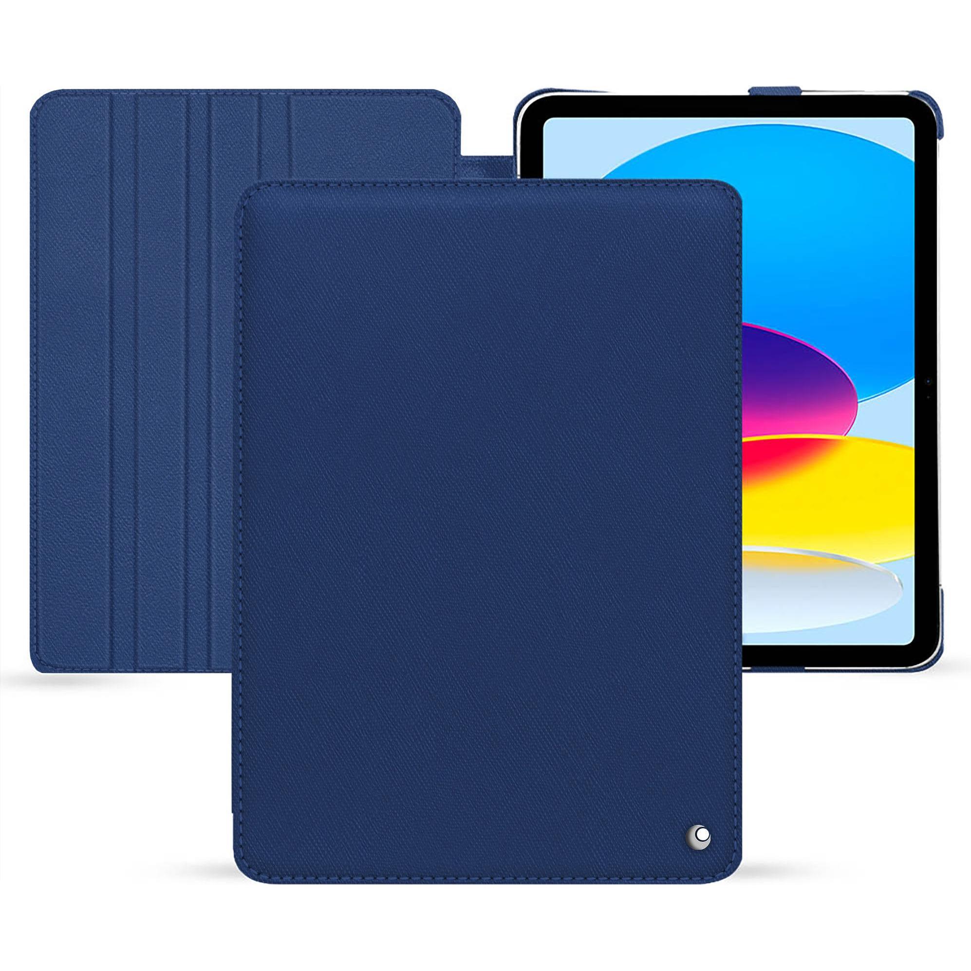 Noreve Lederschutzhülle horizontal (iPad 2022 (10. Gen)), Tablet Hülle, Blau