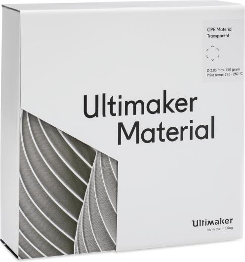 Actual product image Ultimaker Cpe (CPE, 2.85 mm, 750 g, Transparent)