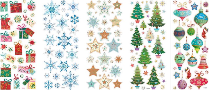 Produktbild Folia Weihnachtssticker Brilliant