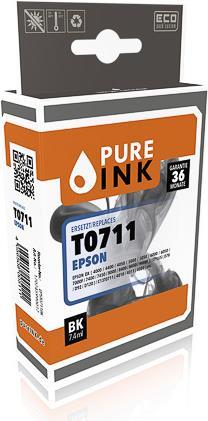 Immagine prodotto Pure Ink EPST0711BK PI EPSON T0711 DX Inchiostro nero ricostruito 245 pagine Chip 7,4ml (FC)