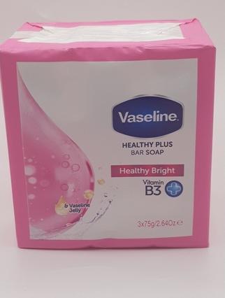 Actual product image Vaseline Healthy Plus Bar Soap Healthy Bright - Solid Soap 3.0g (Hard soap, 75 g)