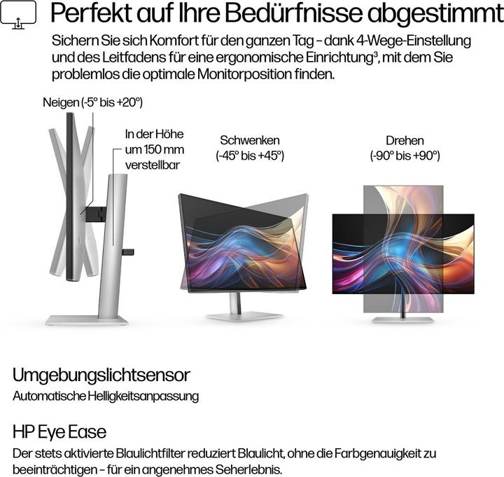 Image du produit HP Series 7 Pro 727pq 68,58cm 27pouces QHD Moniteur DP HDMI (UE) (2560 x 1440 pixels, 27")