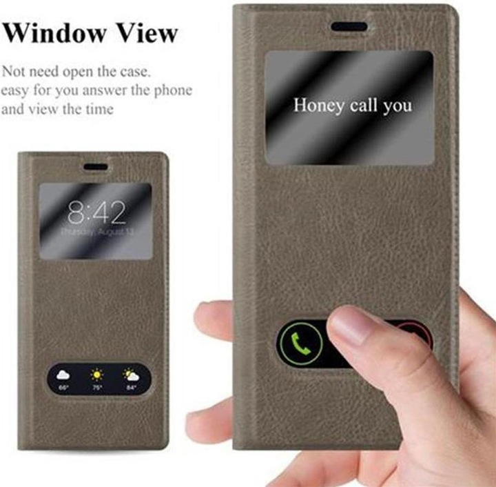 Actual product image Cadorabo Book with View double window cover (Huawei P9)