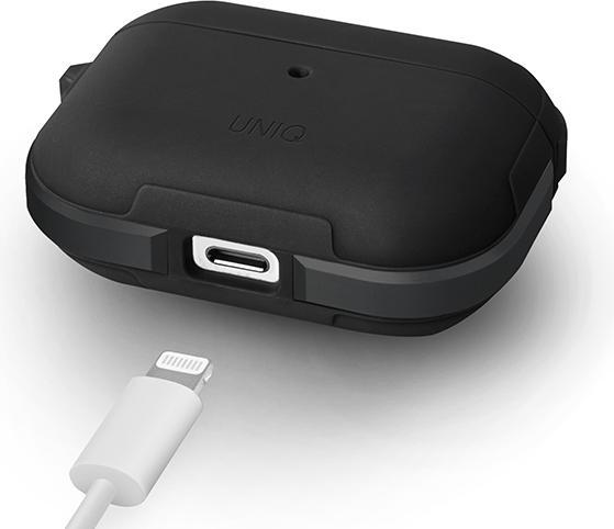 Productafbeelding Uniq etui Valencia AirPods Pro czarny/midnight black Antimicrobial (Hoofdtelefoon hoes)