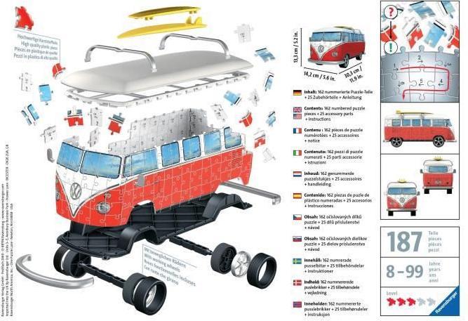 Produktbild Ravensburger Volkswagen T1 Surfer Edition (162 Teile)
