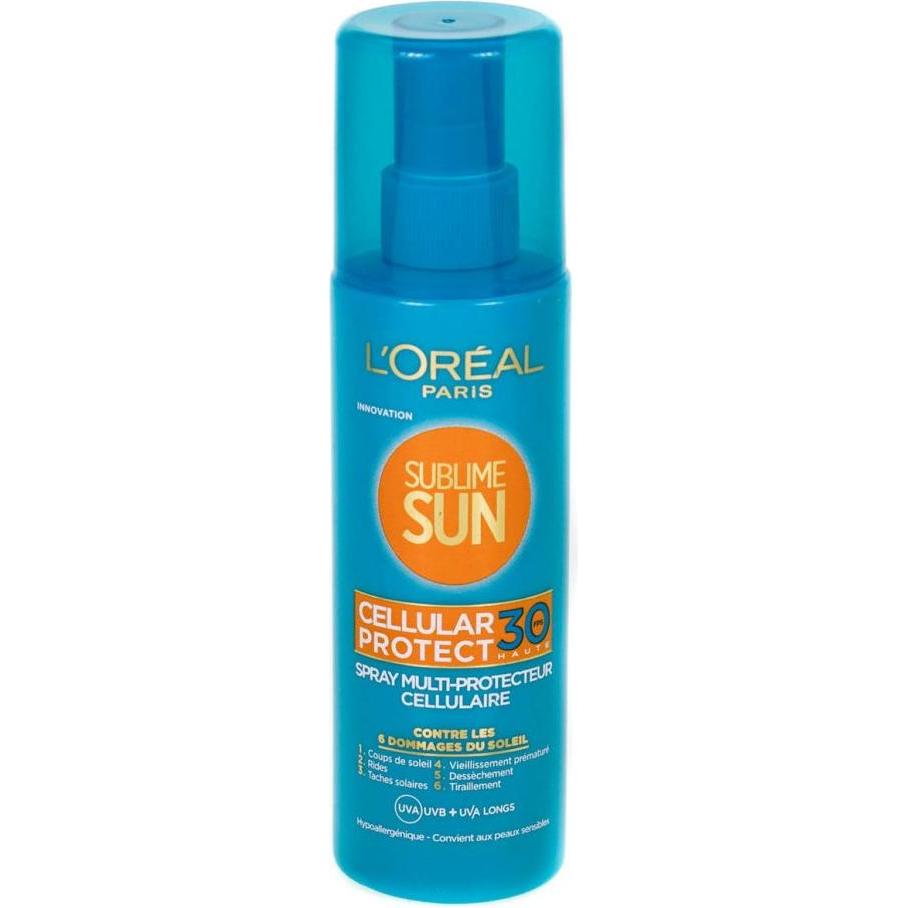 L'Oréal Paris, Crème solaire, Sublime Sun Cellular Protect Protection UV Spray Solaire SPF 30 (Spray solaire, SPF 30, 200 ml)