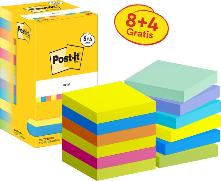 Image du produit Post-it Notes adhésives Energetic (76 x 76 mm)
