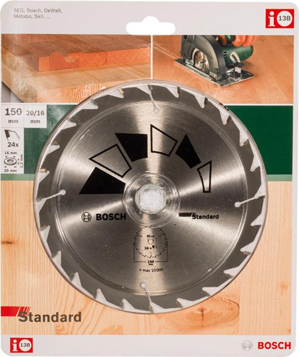 Produktbild Bosch Professional Zubehör Kreissägeblatt STANDARD D= 150 mm Bohrung= 20 mm Z= 24