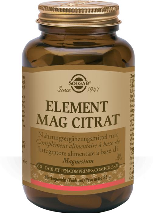 Produktbild Solgar Element Mag Citrat (neu) Tabl (60 Stück, Tabletten, 265 g)