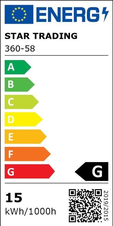 Energie-Label Star Trading Lampe (E14, 15 W, 80 lm, 1 x, G)