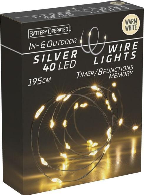 Produktbild Silberdraht 40 LED warmweiss (2.10 m)