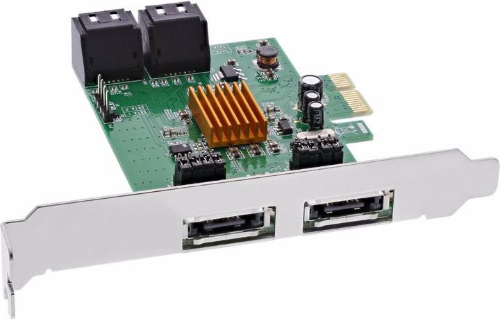 Produktbild InLine Schnittstellenkarte, 4x SATA 6Gb/s mit 4x SATA 2x eSATA PCIe 2.0 PCI-Express