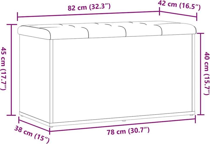Immagine prodotto VidaXL Panca con portaoggetti in legno recuperato 82x42x45 cm Panca per scarpe in legno (42 cm)