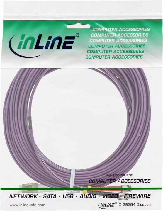 Produktbild InLine LWL Duplex Kabel LC/ST 50/125um OM4 20m (LSOH, CAT6e, 20 m)