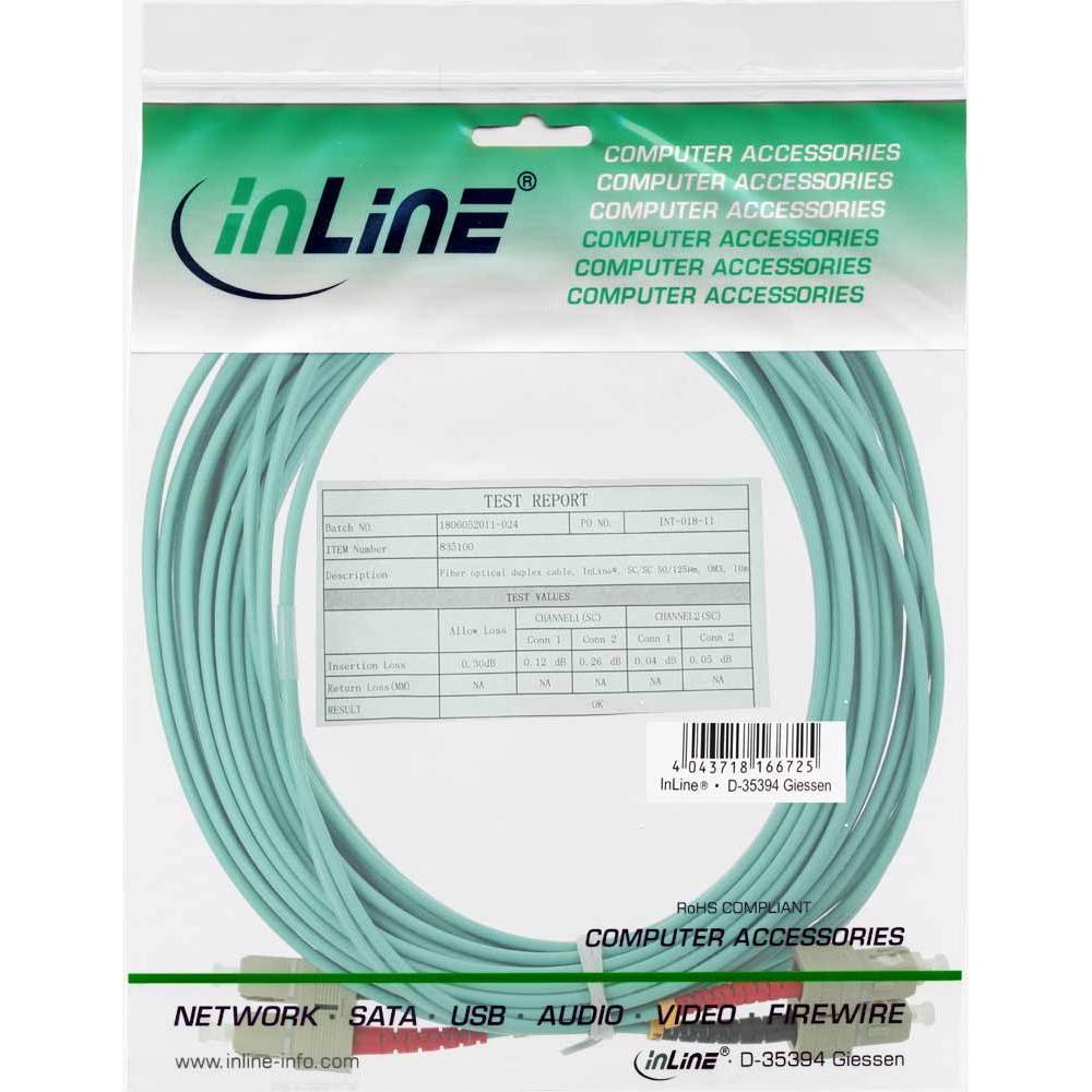 Thumbnail - InLine LWL Duplex Kabel SC/SC 50/125um OM3 1m (CAT6, 1 m), Netzwerkkabel