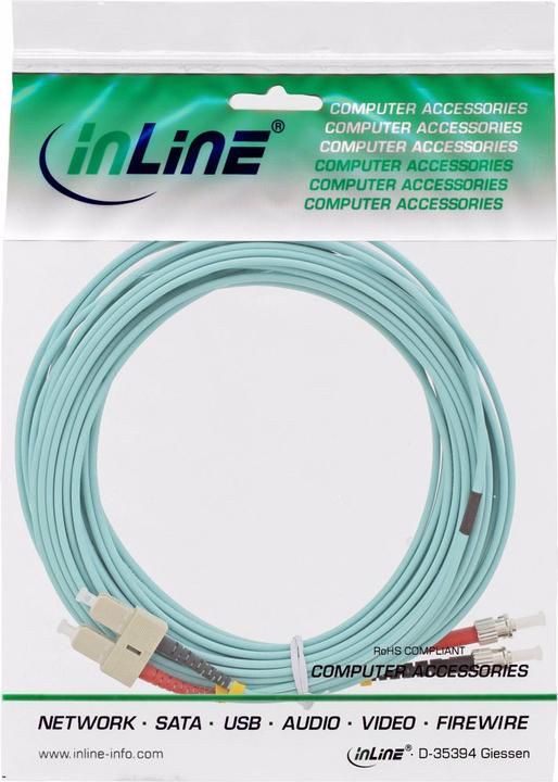 Produktbild InLine LWL Duplex Kabel SC/ST 50/125um OM3 20m (CAT7, 20 m)
