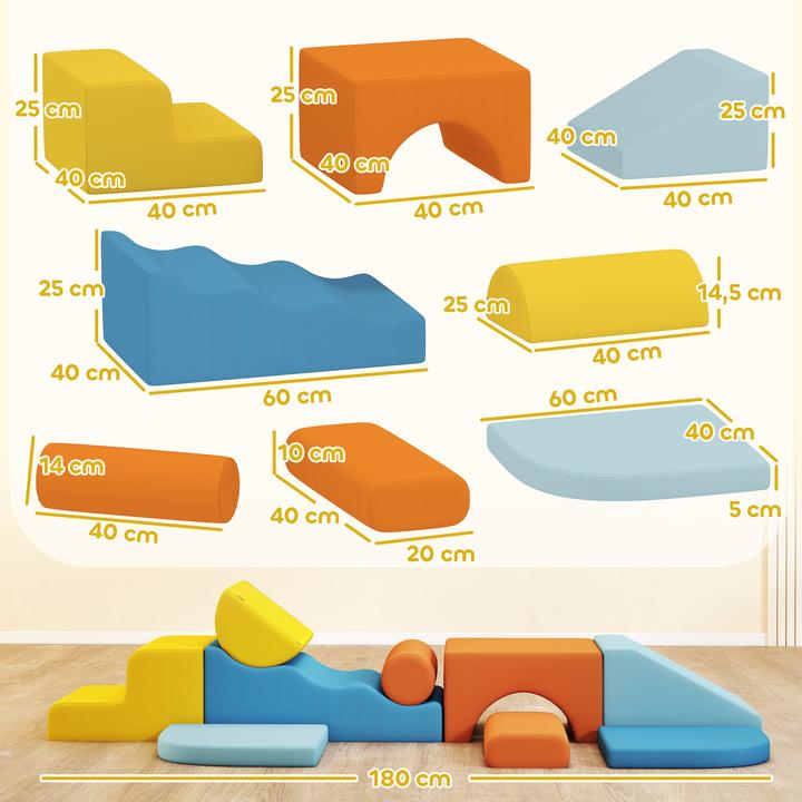 Image du produit Aiyaplay Softbausteine Samt, Schaumstoff Mehrfarbig