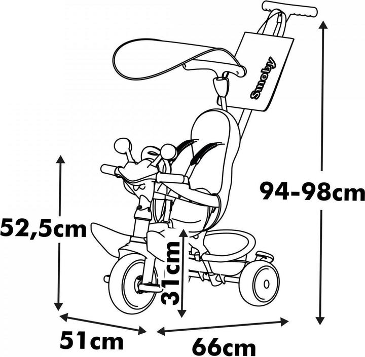 Produktbild Smoby Baby Driver Tricycle Pink
