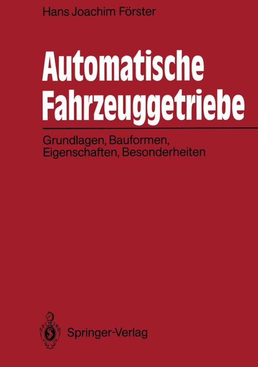 Produktbild Automatische Fahrzeuggetriebe (Deutsch, Hans J. Förster, 2012)