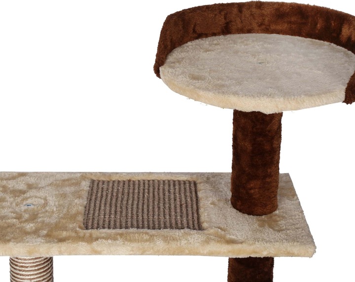 Produktbild Wiltec Kratzbaum 100cm Sisal Beige/Braun Katzenbaum Katzenkratzbaum Kletterbaum (100 cm, Braun, Beige)