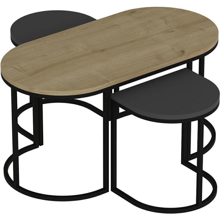 Skye Decor, Couchtisch + Beistelltisch, Karla (90 x 45 x 45 cm)