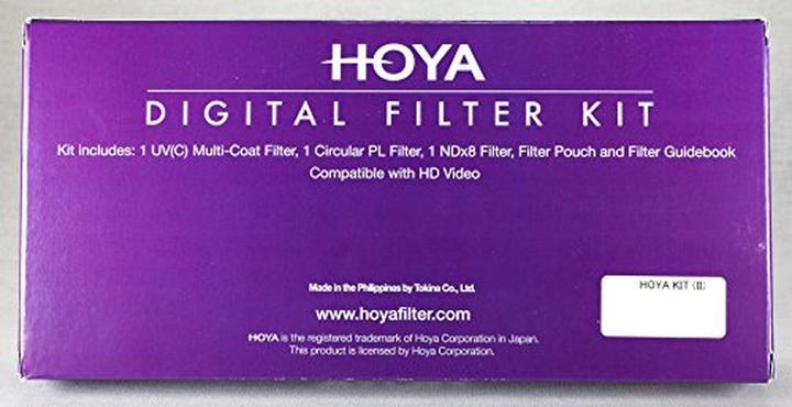 Actual product image Hoya Digital Filter Kit II (UV, CIR-PL & ND8) Filterset (49 mm, Neutral density filter, UV filter, Polarizing filter, 49 mm)