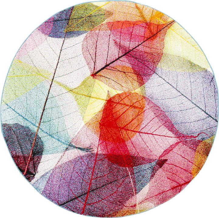 Produktbild Pergamon Designer Teppich Faro Tropical Blätter (120 x 120 cm)