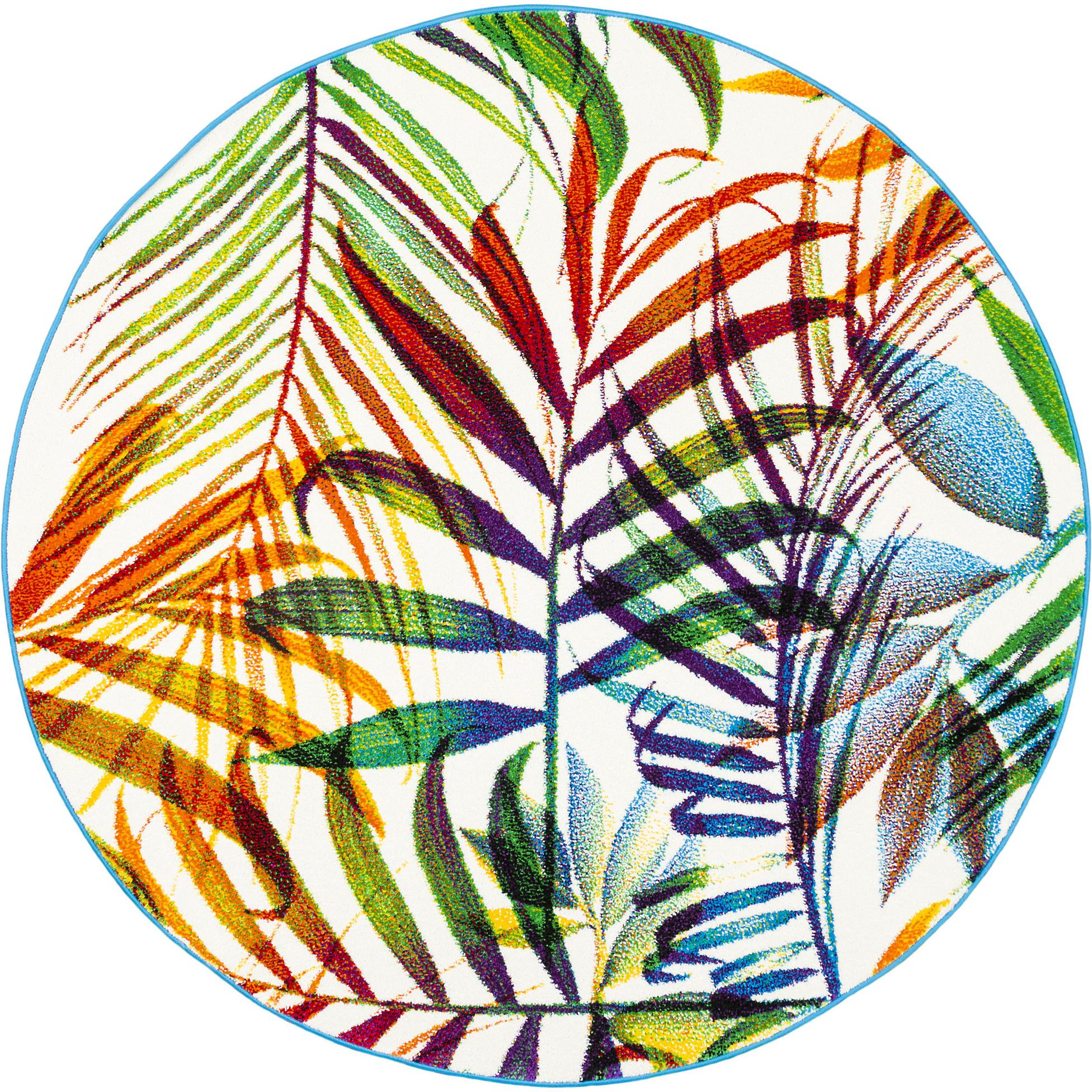 Thumbnail - Pergamon, Teppich, Designer Teppich Faro Tropical Zweige (160 x 160 cm)