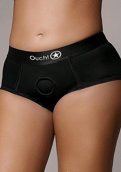Actual product image Ouch! Vibrating Strap-on Brief - XL/XXL