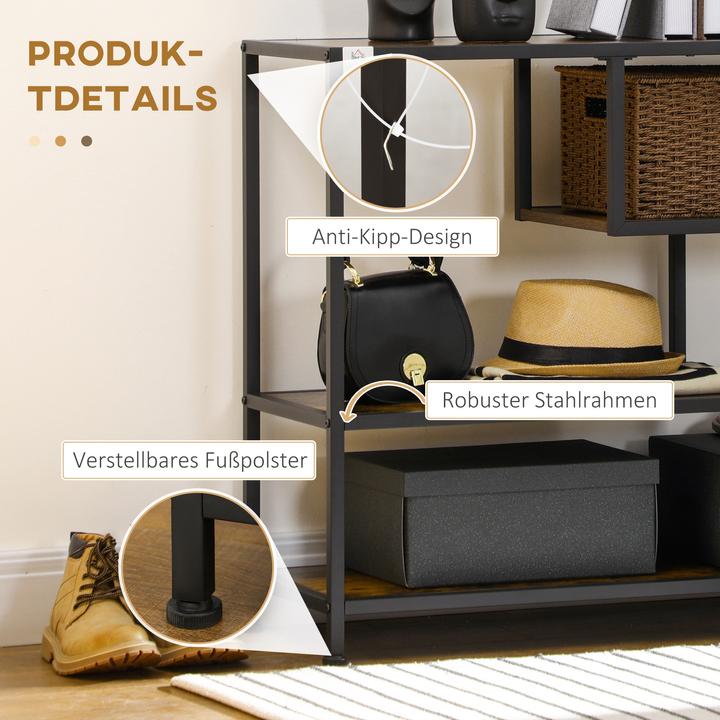 Image du produit Homcom Table console avec cadre en acier