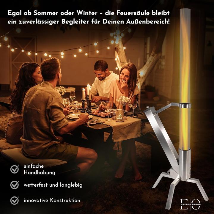 Immagine prodotto Eden Outdoor Glas-Feuerrohr
