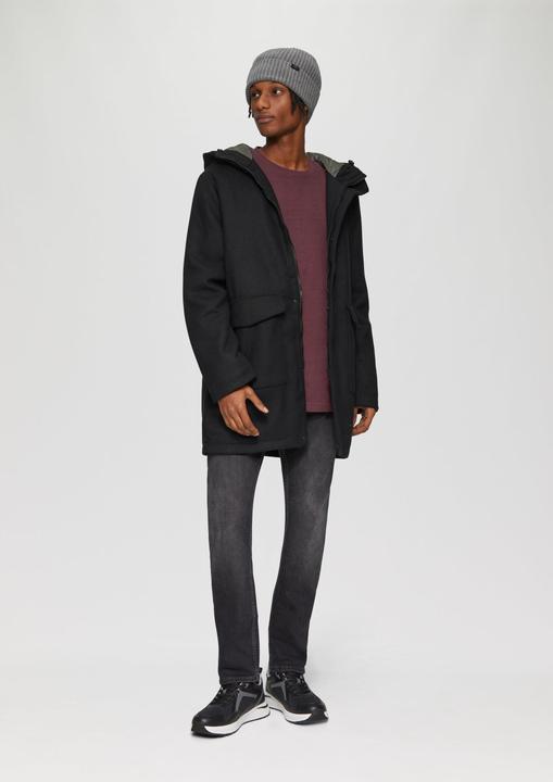 Immagine prodotto S.Oliver Outdoor-Mantel Kapuzen-Mantel aus Wollmix mit gestepptem Innenfutter