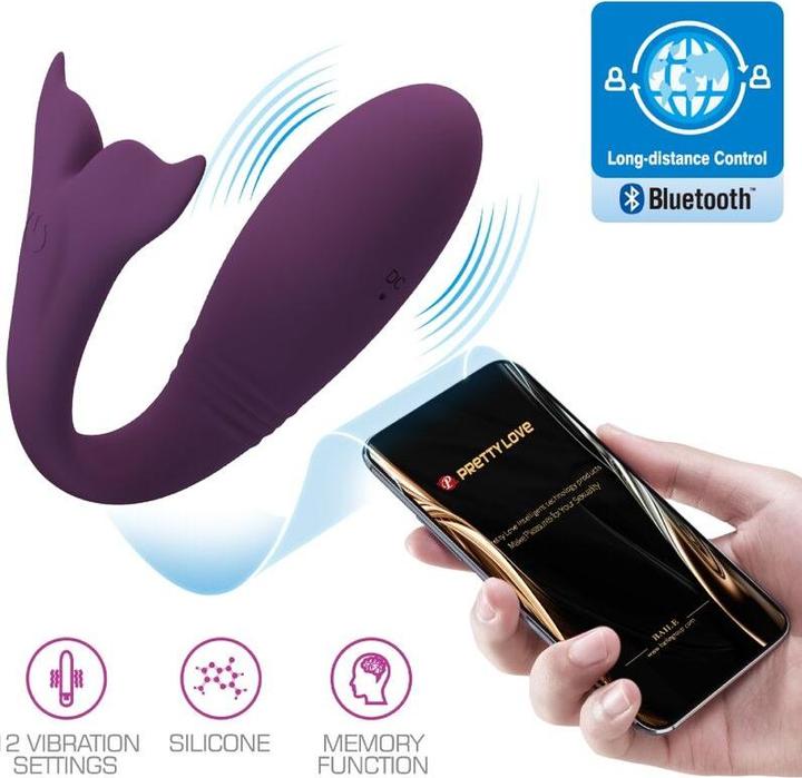 Image du produit Pretty Love Jayleen Vibromasseur Avec App Télécommande Violet