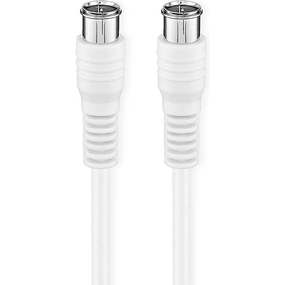 Nedis Satelliten- und Antennenkabel F Stecker F Stecker Vernickelt 75 Ohm Doppelt geschirm (75 dB, Antennenkabel), Anten...
