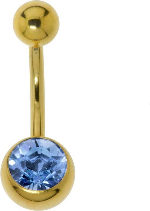 Immagine prodotto Bijouteria Piercing ventre (Rivestimento in PVD (colore oro), Vetro (di orologio), Acciaio chirurgico 316L)
