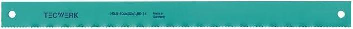 Actual product image Tecwerk Power saw blade L350xW32xT2mm HSS hole diameter 8.5 mm teeth per inch 6