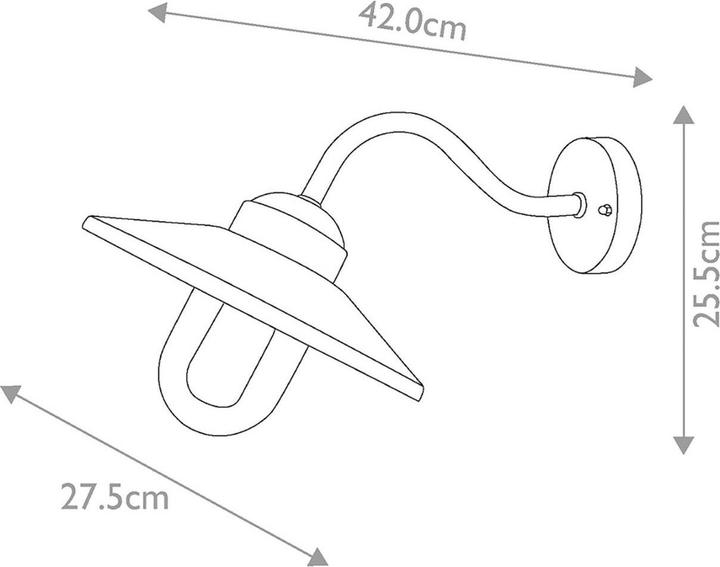 Actual product image Elstead Lighting Klampenborg wall lantern (E27, IP44)