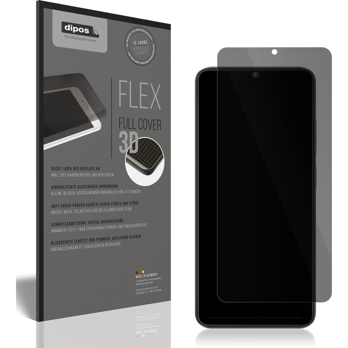 Dipos Blickschutzfolie 2-Way Anti-Shock (1 Stück, Xiaomi Poco M5), Smartphone Schutzfolie, Transparent