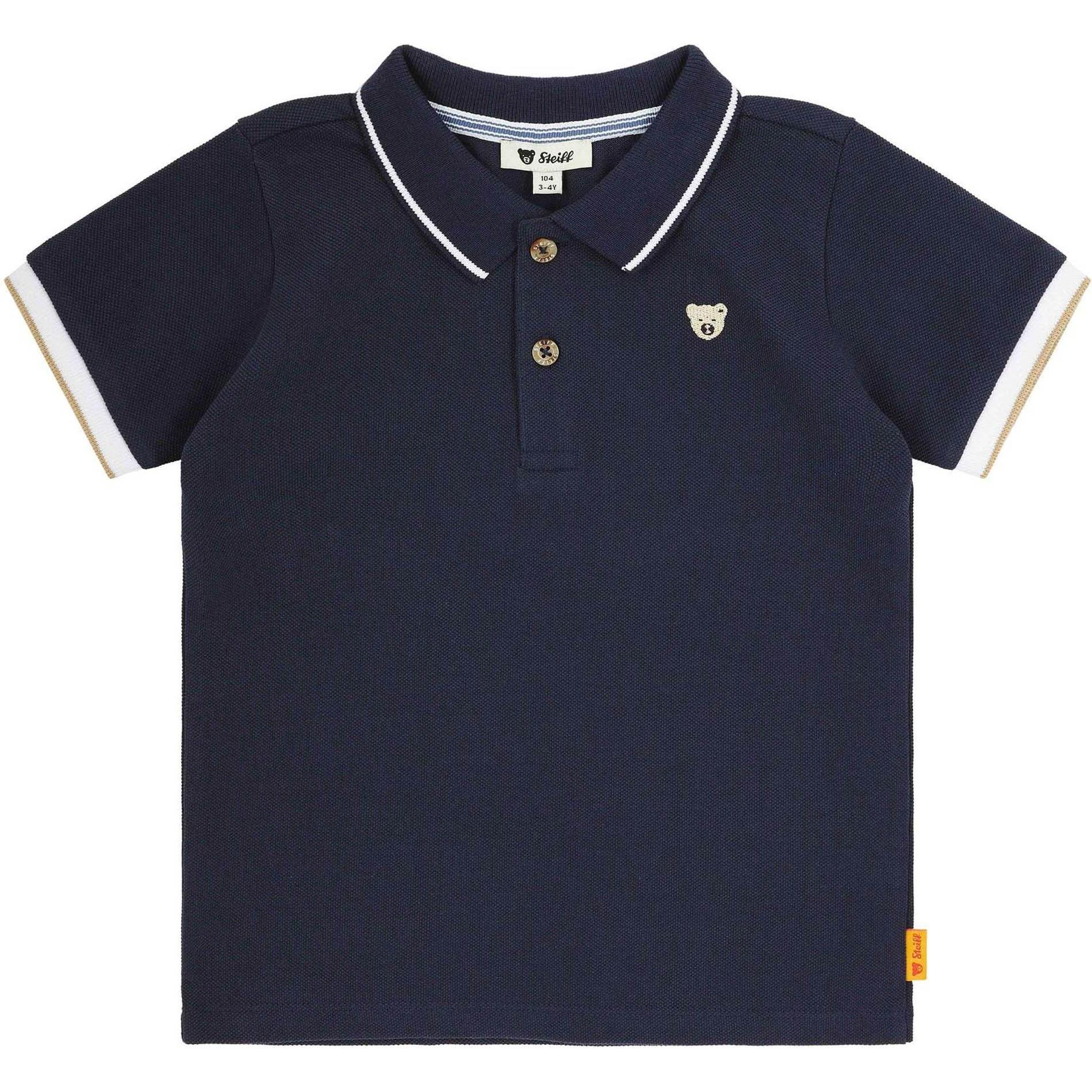 Steiff, Jungen, Shirt, Poloshirt Casual Bequem sitzend, Blau, (116)