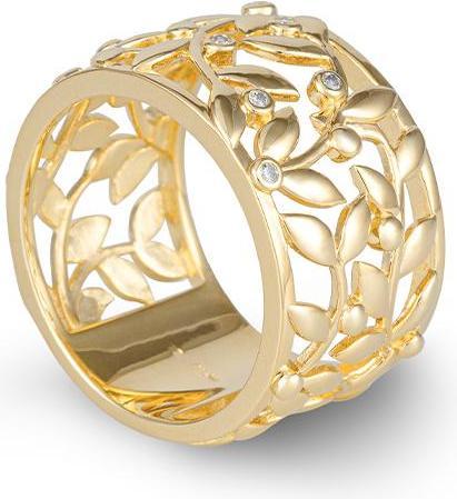 Actual product image Breuning RING - BRILL. 0,045 Ct. H/si (50, 750/18 K Gold)