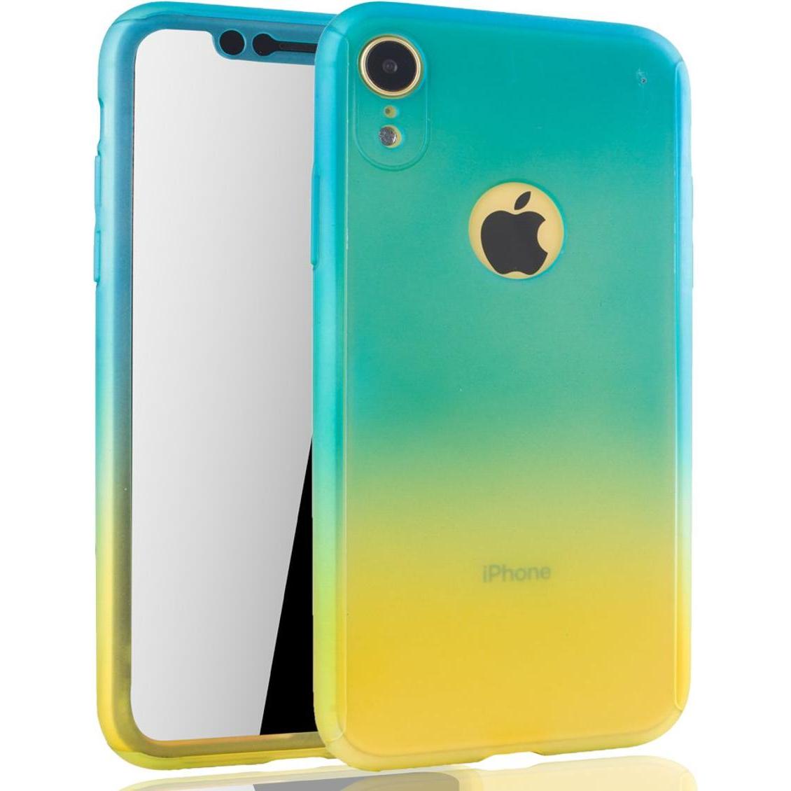 Thumbnail - König Design Hülle Handy Schutz für Apple iPhone XR Full Case Cover Displayschutz Bumper Gelb (Apple iPhone XR), Smartph...