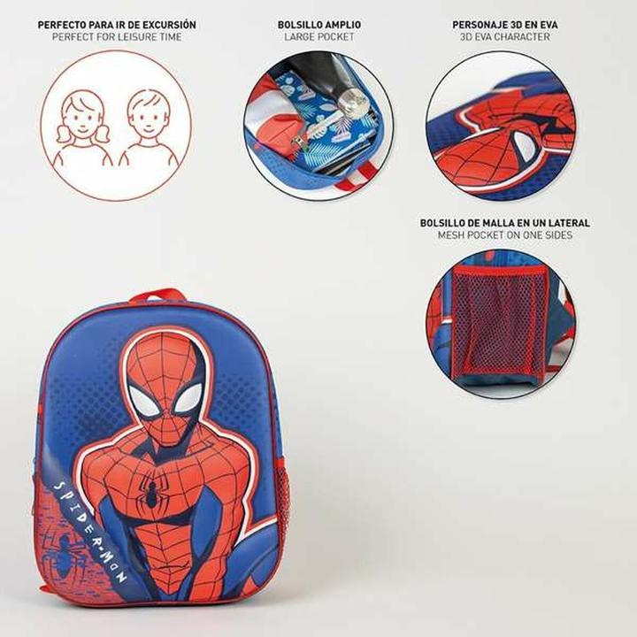 Actual product image Spiderman Spider-Man Schulrucksack Blau 25 X 31 X 10 Cm