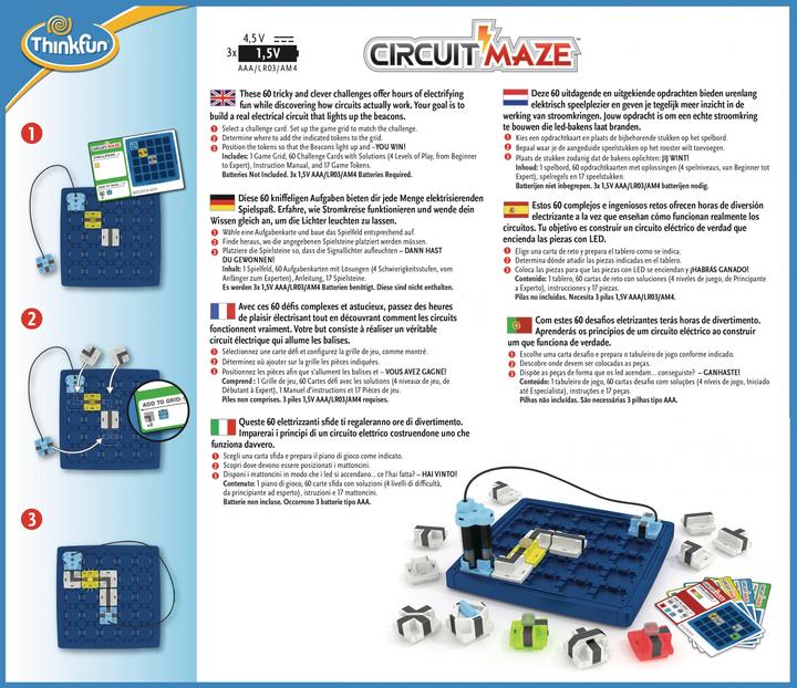 Actual product image Thinkfun Circuit Maze (German, French, English, Italian)
