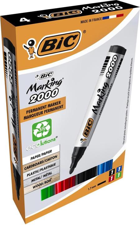 Produktbild Bic Marking 2000 ecolutions (Rot, Schwarz, Blau, Grün, 1.70 mm, 4 x)