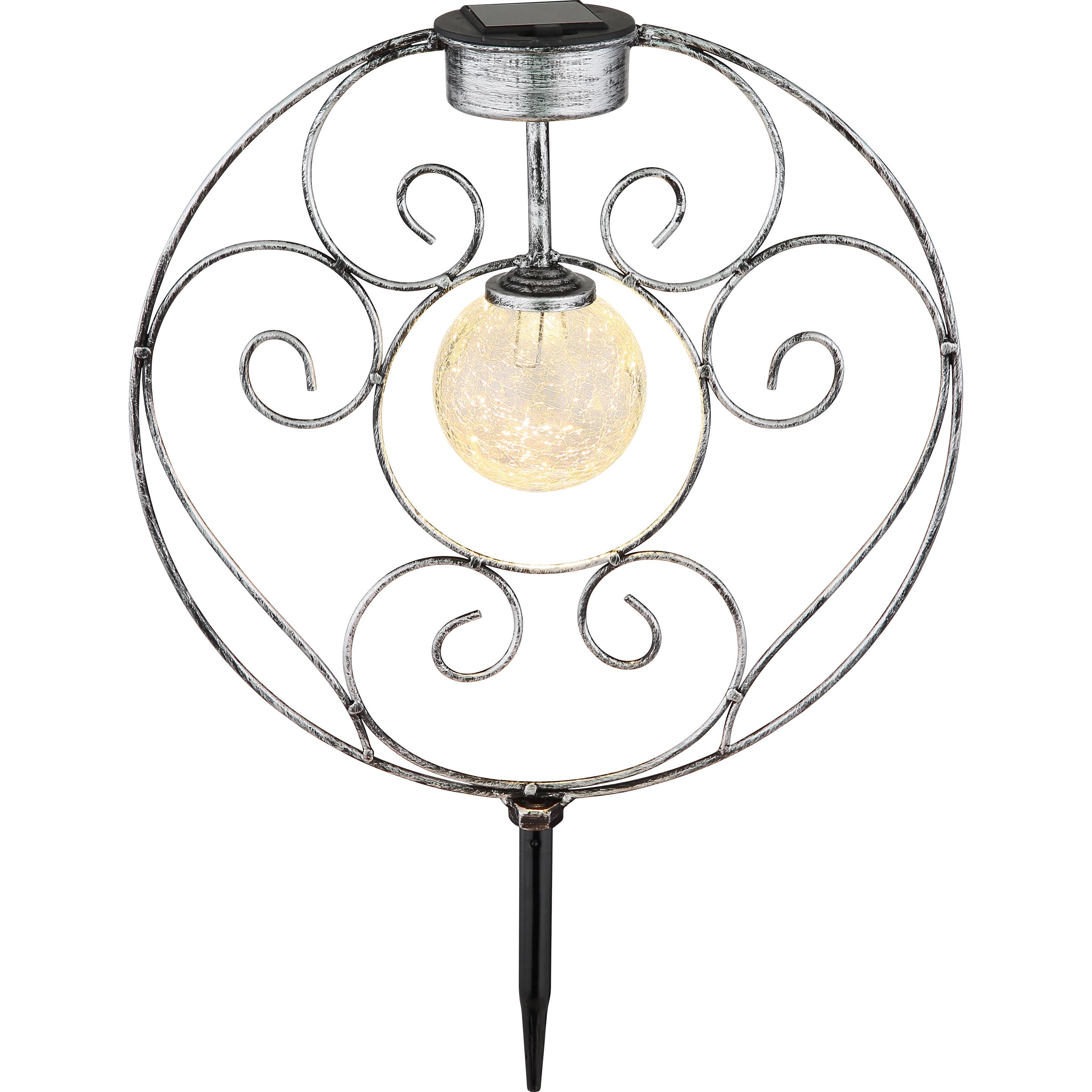 Globo, Gartenbeleuchtung, Solarleuchte Metall Silberfarben, 1xled (IP44)