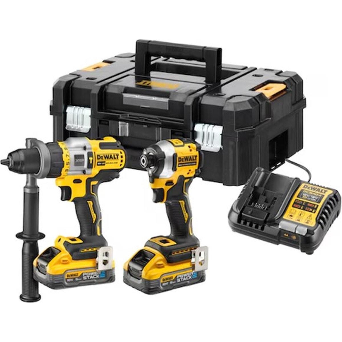 DeWalt, Cassetta degli attrezzi, COMBO KIT 18V DCK2052H2T (DCD805+DCF850) 2x5.0Ah POWERSTACK TSTAK (2 pezzi)